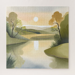 Quebra-cabeça Nascer do Sol no Rio | Aquarela Amarela