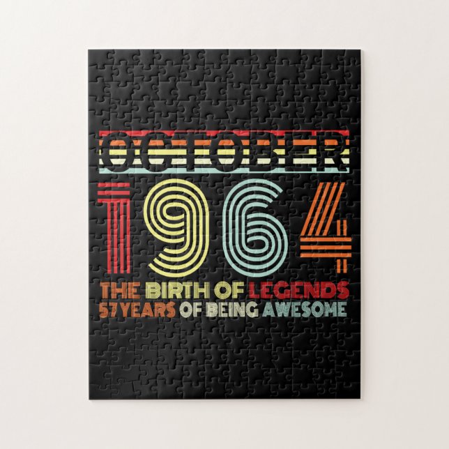 Quebra-cabeça Nascer Em Outubro De 1964 (Vertical)