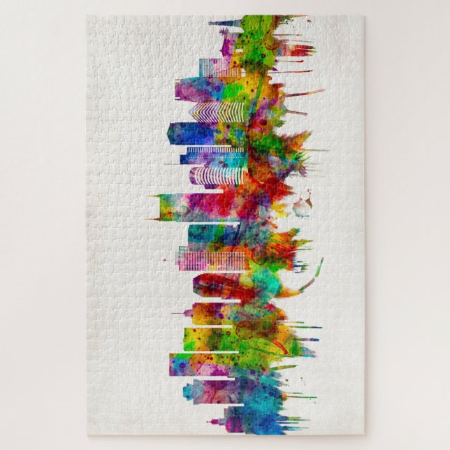 Quebra-cabeça Nashville Tennessee Skyline (Vertical)