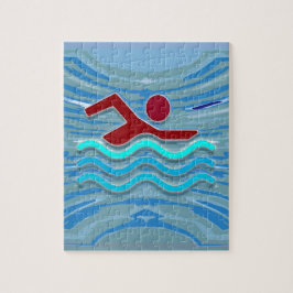 Quebra-cabeça Natação da malhação do exercício do nadador do