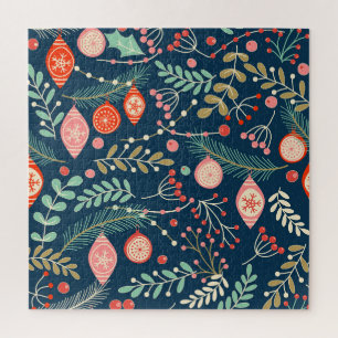 Quebra-cabeça Natais vintages Desenhados Manualmente