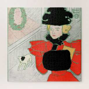 Quebra-cabeça Natais vintages - Senhora Victoriana Elegante em V