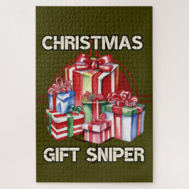 Quebra-cabeça Natal, atirador, presente, exército