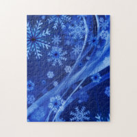 Natal Azul Flocos de Neve de inverno