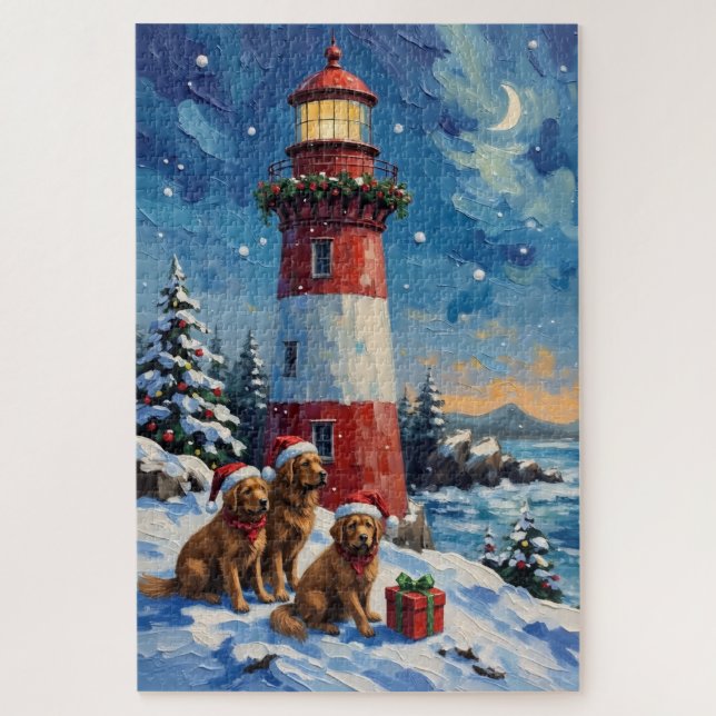 Quebra-cabeça Natal da Torre de Sinalização de Newfoundland (Vertical)