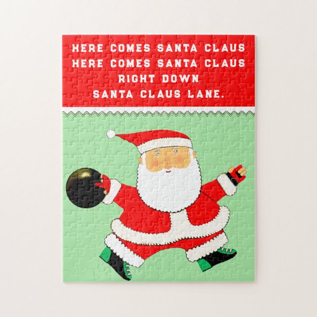 Quebra-cabeça Natal de Boliche (Vertical)