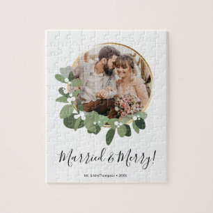 Quebra-cabeça Natal de Casamento Moderno e Feliz
