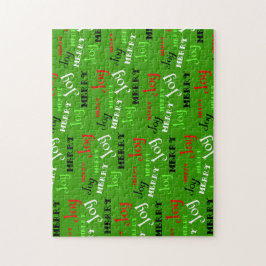 Quebra-cabeça Natal de Joy Feliz personalizável