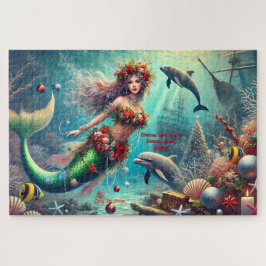 Quebra-cabeça Natal debaixo do mar Feriado da Sereia