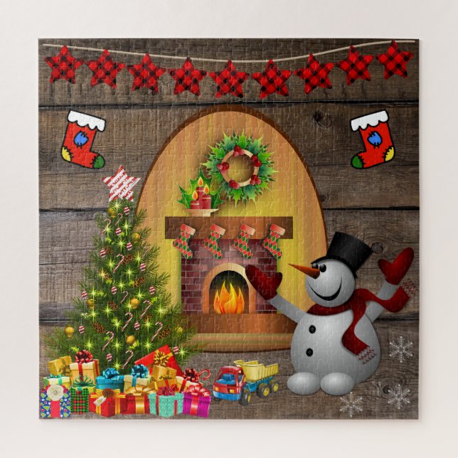 Quebra-cabeça Natal do Boneco de Neve Frosty (Vertical)