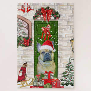 Quebra-cabeça Natal do Buldogue Francês
