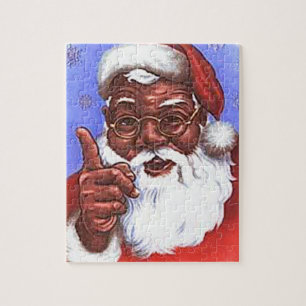 Quebra-cabeça Natal do Papai Noel Africano Negro