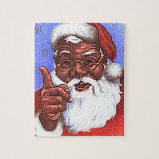 Quebra-cabeça Natal do Papai Noel Africano Negro