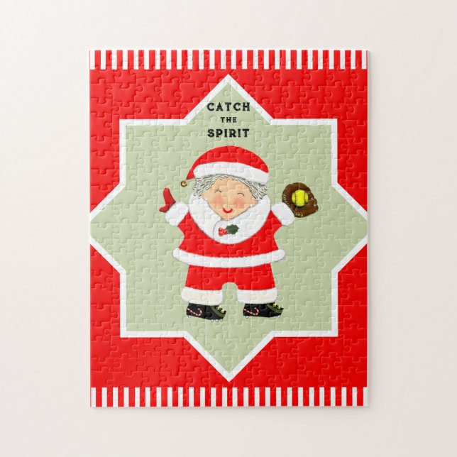 Quebra-cabeça Natal do Softball (Vertical)