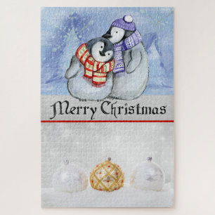 Quebra-cabeça Natal E Pinguins