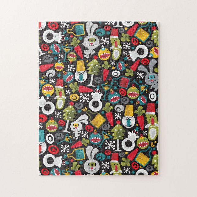 Quebra-cabeça Natal feio e Feliz ano novo (Vertical)