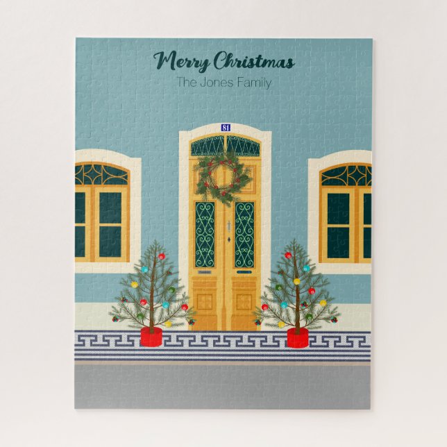 Quebra-cabeça Natal Férias Casa Festiva Portuguesa (Vertical)
