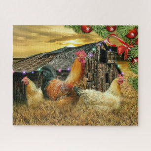 Quebra-cabeça Natal No Galo De Colheita De Frango