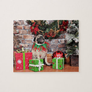 Quebra-cabeça Natal - Pug - lírio Lou