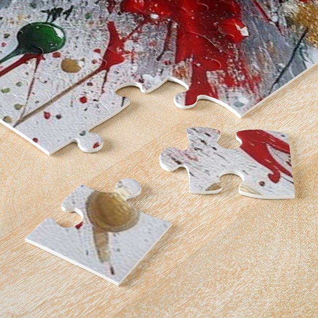 Quebra-cabeça Natal Splatter / Explosões Brancas (Lateral)