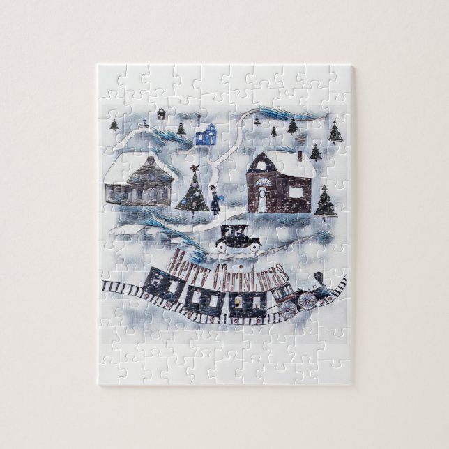 Quebra-cabeça Natal, Vintage (Vertical)