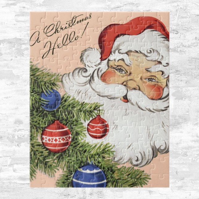 Quebra-cabeça Natal Vintage Olá! Alegre Papai Noel (Criador carregado)