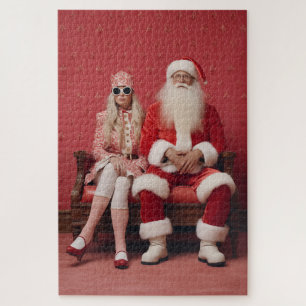 Quebra-cabeça Natal Whimsical Duo: Papais noeis e Sra. Claus