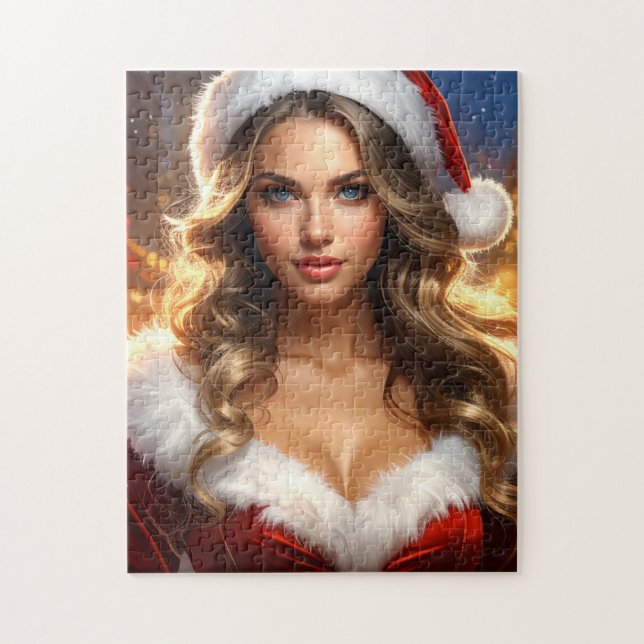 Quebra-cabeça Natalina Nostálgica do Papai Noel (Vertical)