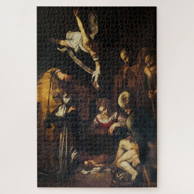 Quebra-cabeça Natividade com o Santo Francis e Santo Lawrence (Vertical)