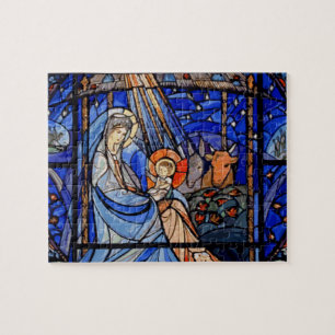 Quebra-cabeça Natividade do estilo do vitral