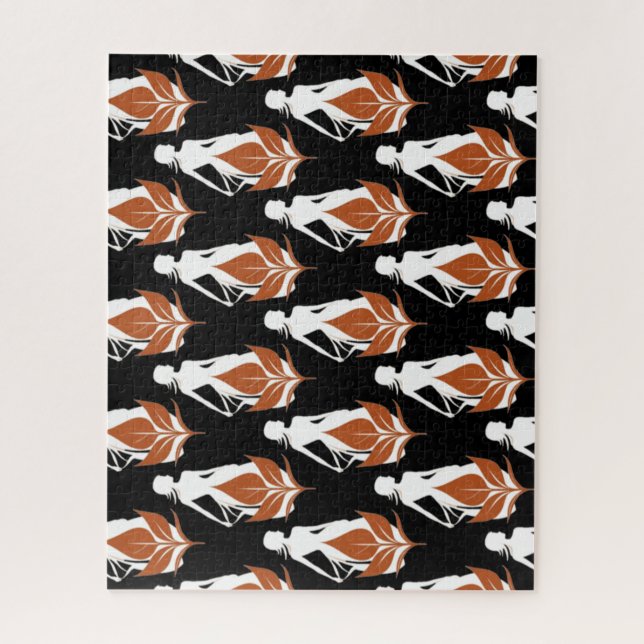 Quebra-cabeça Nature and Woman Silhouette Elegant Feminine Art  (Vertical)