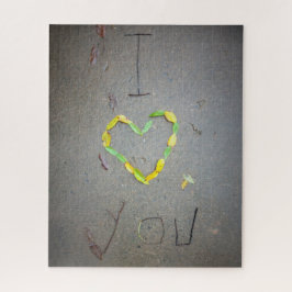 Quebra-cabeça Nature Art I Love You Sticks and Leaves