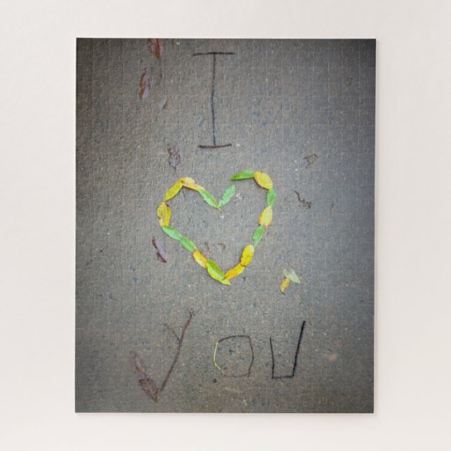 Quebra-cabeça Nature Art I Love You Sticks and Leaves (Vertical)