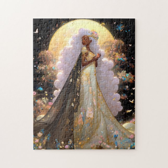 Quebra-cabeça Nature Goddese African American Fantasy Art (Vertical)