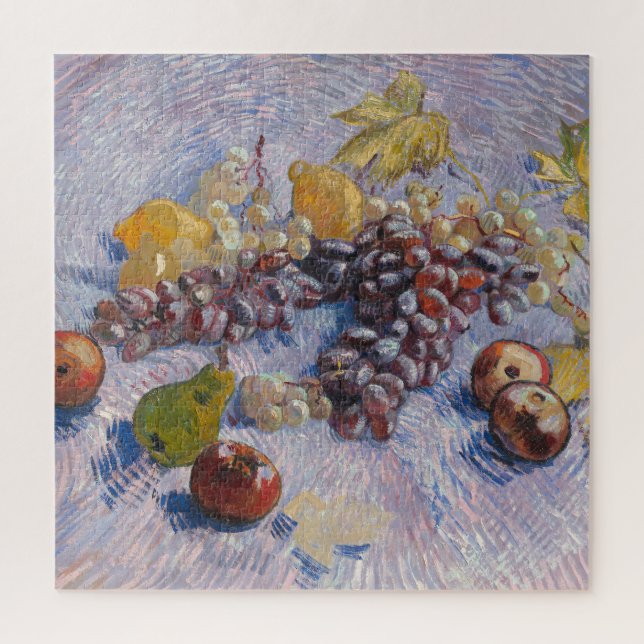 Quebra-cabeça Natureza Morta com Uvas e Maçãs de Van Gogh Impres (Vertical)