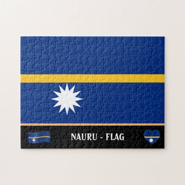 Quebra-cabeça Nauru Flag & Nauran country / Nauru (Horizontal)