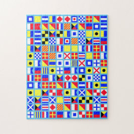 Quebra-cabeça náutico do dobro da bandeira de