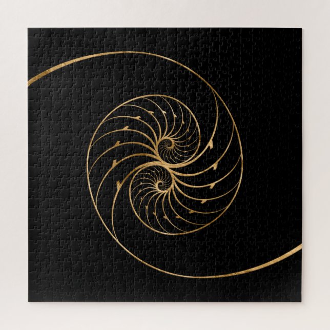 Quebra-cabeça Nautilus Shells - Golden Pair (Vertical)