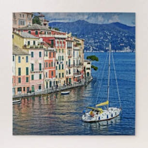 Quebra-cabeça Navegação até Portofino - Feriado italiano - 20x20