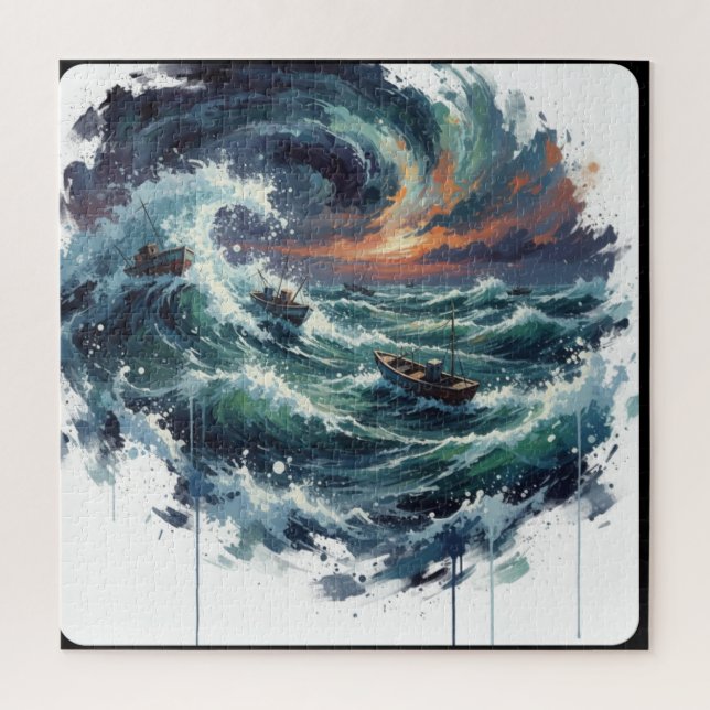 Quebra-cabeça Navigating the Azure Swirl (Vertical)