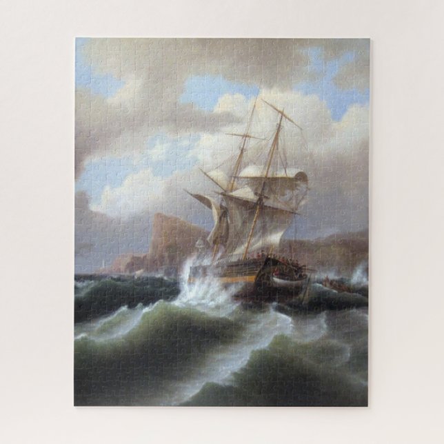 Quebra-cabeça Navio americano em socorro 1841 (Vertical)