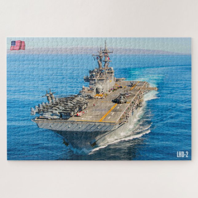 Quebra-cabeça NAVIO AMFÍBIO DE ASSALTA - LHD 2 (20x30 POLEGADAS) (Horizontal)