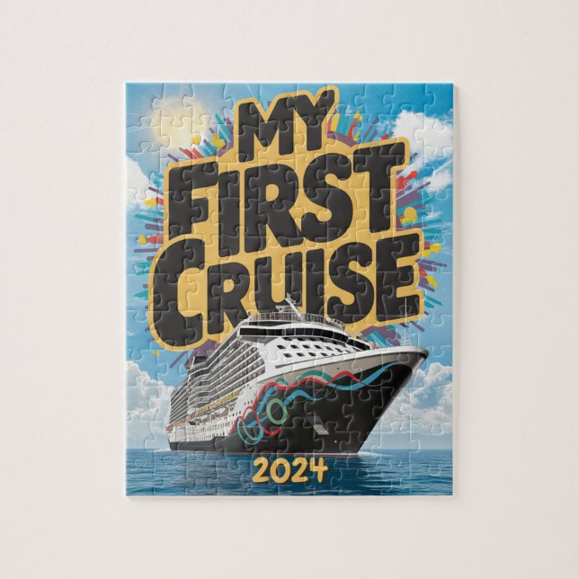 Quebra-cabeça Navio De Cruzeiro Meu Primeiro Cruzeiro Personaliz (Vertical)