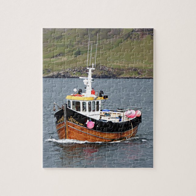 Quebra-cabeça Navio de pesca, Portree, Ilha de Skye (Vertical)