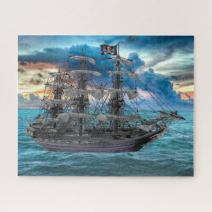 QUEBRA-CABEÇA NAVIO DE PIRATARIA ANCORADO NO SUNSET