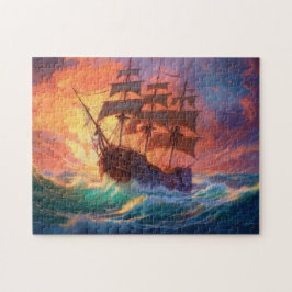 Quebra-cabeça Navio De Velas Em Um Mar Tempestade