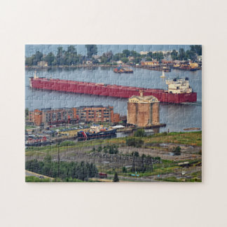 Quebra-cabeça Navio Deixando a Baía em Duluth Minnesota