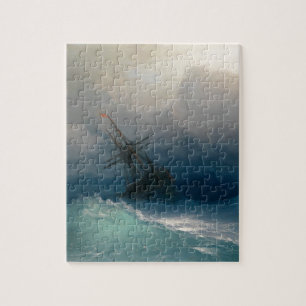Quebra-cabeça Navio em mares tormentosos, Ivan Aivazovsky