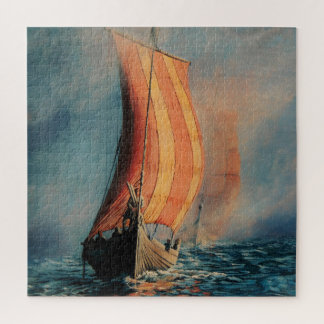 Quebra-cabeça Navio/embarcação longa/no mar/homens a bordo