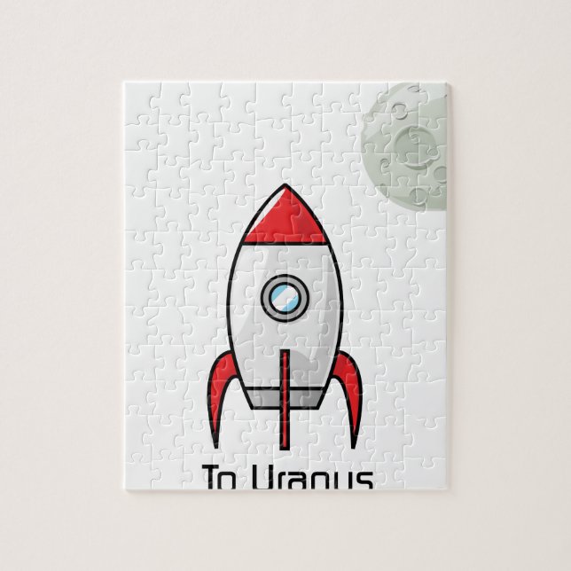 Quebra-cabeça Navio espacial e Planeta (Vertical)